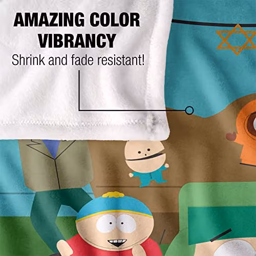 LOGOVISION South Park Kyle Hanukkah Super Soft Fleece Throw Blanket, Multicolour, W: 152 cm, D: 127 cm – 3