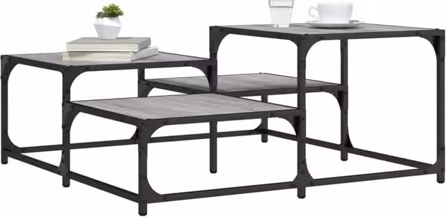 Berkfield Home Grey Sonoma Square Coffee Table, W/D/H: 87.5 x 87.5 x 40 cm – 1