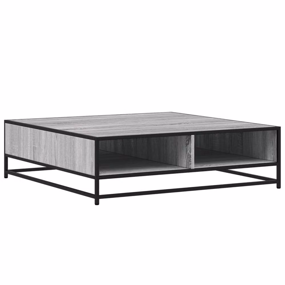 Berkfield Home Durable Square Coffee Table in Grey Sonoma, W/D/H: 100 x 100 x 30 cm – 2