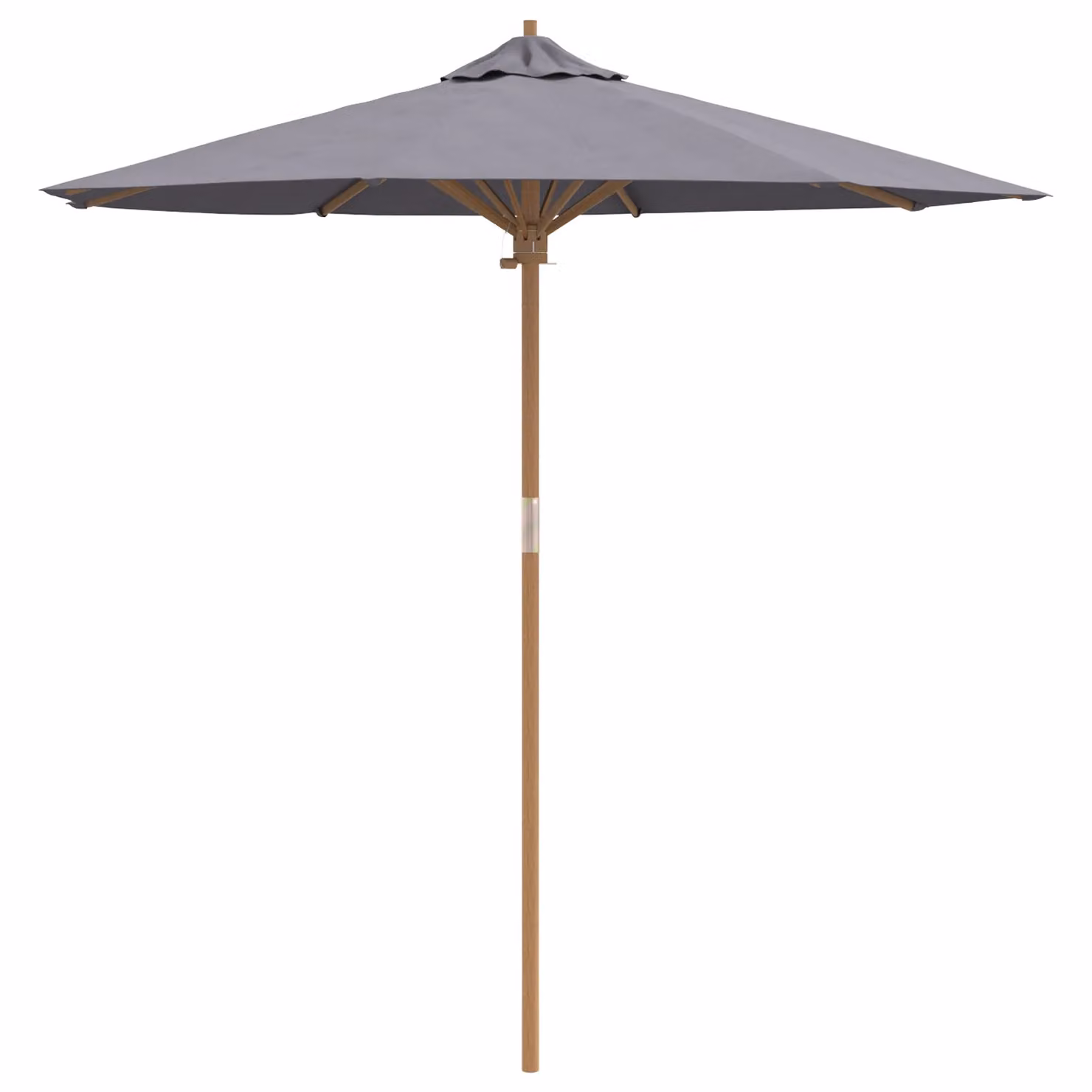 Berkfield Home Dark Grey Bamboo Garden Parasol W: 230 cm, H: 217 cm – 2