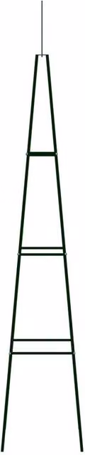 Berkfield Home Sturdy Metal Garden Climbing Plant Racks, 2 Pack, Dark Green, W/D/H: 35 x 35 x 195 cm