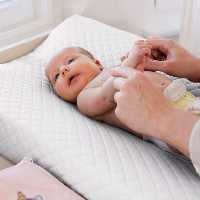 Ceba Anti Roll Padded Flat Baby Changing Mat, White, W/D/H: 50 x 50 x 50 cm