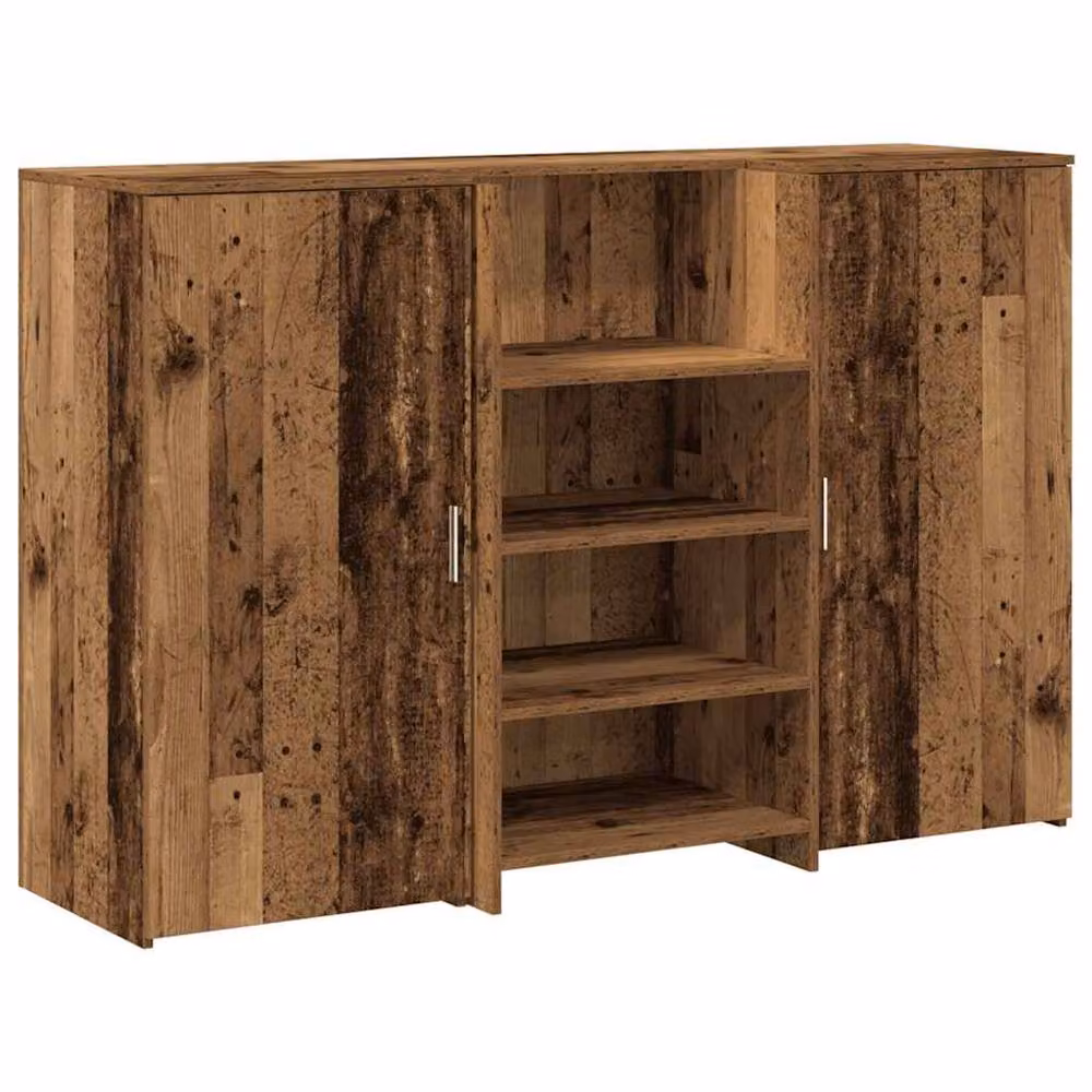 Berkfield Home Reception Desk in Brown Old Wood, W: 155 cm, D: 50 cm, H: 103.5 cm – 3