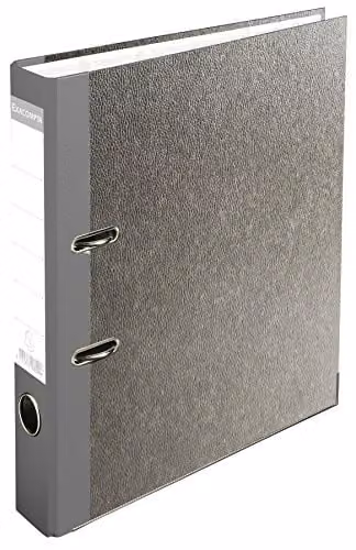 Exacompta A4 Lever Arch File with Marbled Paper Grey and Black Spine, 50 mm