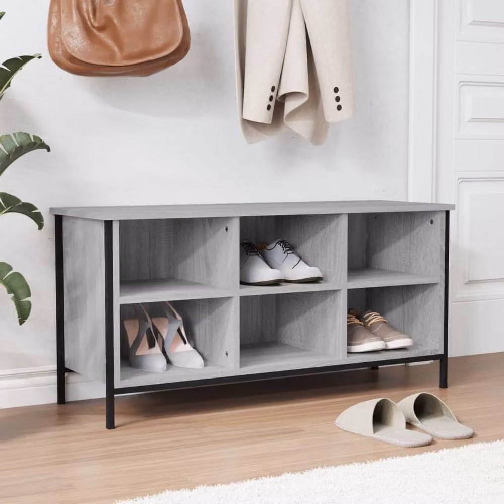 Berkfield Home Grey Sonoma Shoe Cabinet W/D/H: 100 x 35 x 50 cm – 2