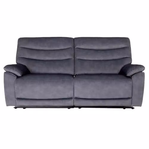 Furnishings For Less UK Tilly Electric Power Recliner 3 Seater Sofa in Charcoal Fabric with USB Charging Ports