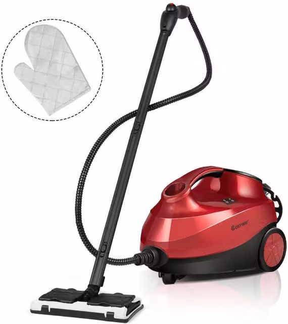 Costway Multipurpose Floor Steam Cleaner in Red