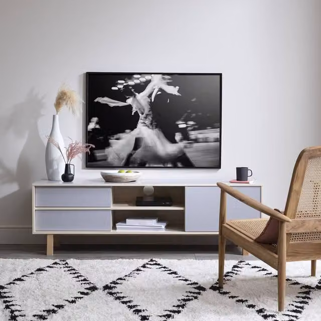 Nöa and Nani Järstorp Modern TV Unit in Grey and White Finish – 1