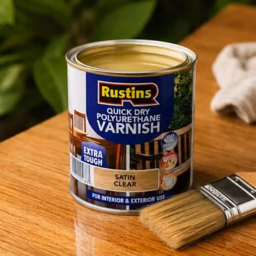 Rustins Quick Drying Water Based Polyurethane Satin Clear Varnish, 250ml – 4