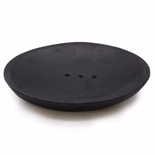 KDMD Oval Black Marble Stone Soap Dish with Drainage – 1