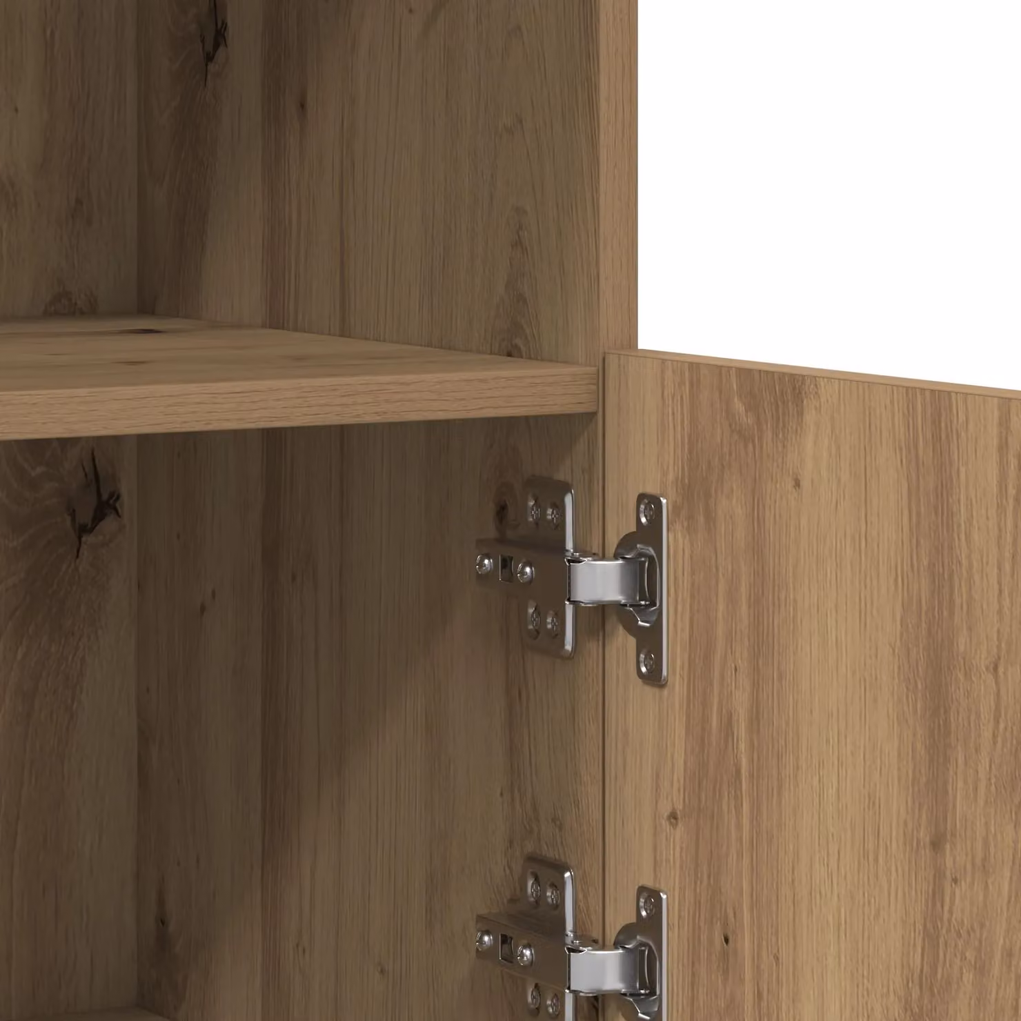 Berkfield Home Artisan Oak Sideboard with Integrated LED Lights in Brown, W/D/H: 81 x 37 x 67 cm – 5