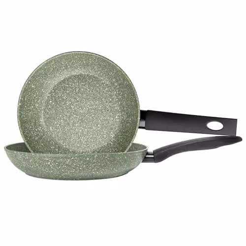 Prestige Eco Non-Stick Frying Pan Set of 2, Green, Induction Safe, Oven and Dishwasher Safe – 1
