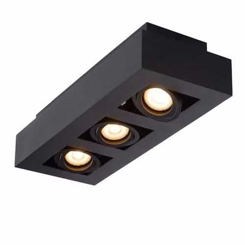 Lucide Xirax Dimmable Adjustable Ceiling Spotlight GU10 in Black – 3