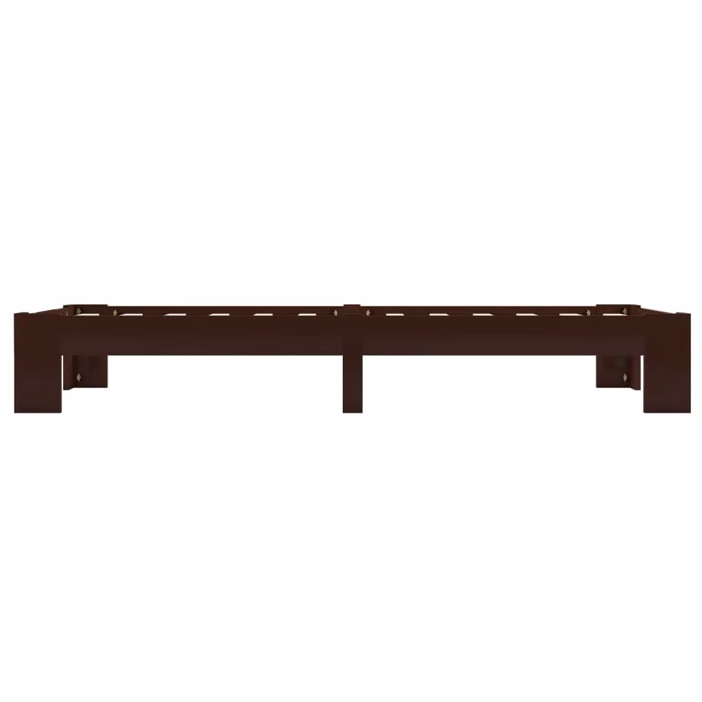 Berkfield Home Modern Solid Pine Wood Bed Frame, Brown, W: 90 cm, D: 200 cm – 2
