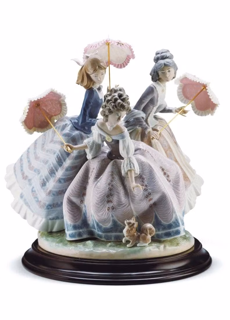 Lladró Three Sisters Limited Edition Multicolour Porcelain Sculpture