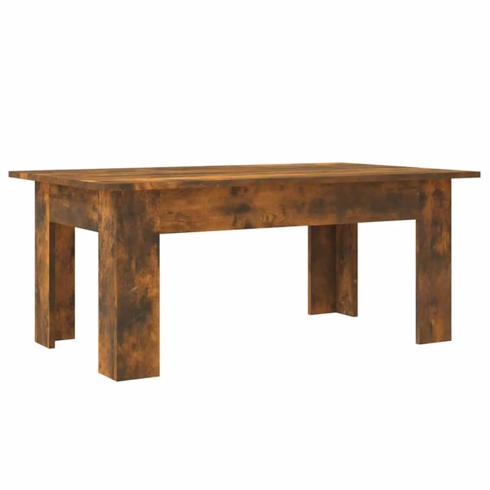 Berkfield Home Modern Rectangular Coffee Table in Smoked Oak Brown, W/D/H: 100 x 60 x 42 cm – 2