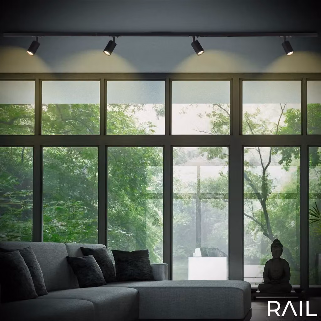 Briloner Black LED Rail System Starter Set with 4xGU10 Sockets (Max 9W) – 7