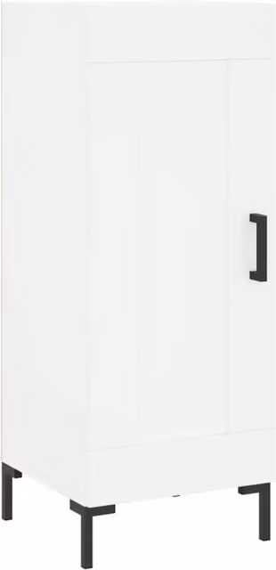 Berkfield Home Modern White Sideboard in Engineered Wood W/D/H: 34.5 x 34.5 x 90 cm