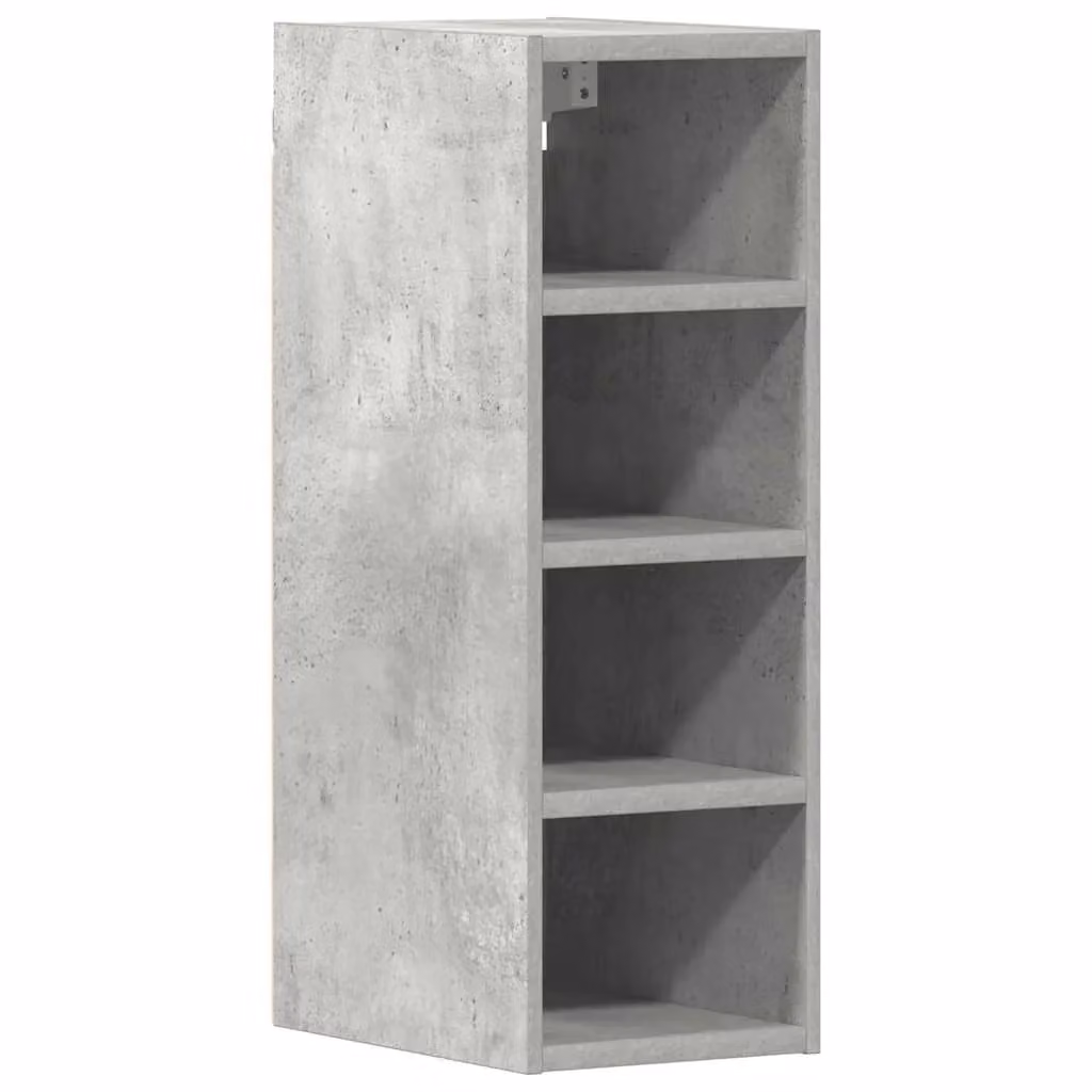 Berkfield Home Wall Mounted Hanging Cabinet in Grey MDF with Hinged Doors and Internal Shelves, W/D/H: 20 x 29.5 x 60 cm – 2