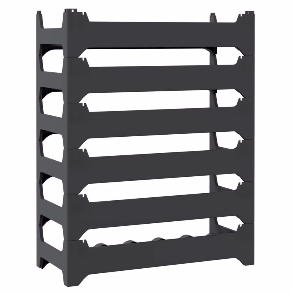 Berkfield Home Stackable Wine Rack for 36 Bottles in Matt Black – 5