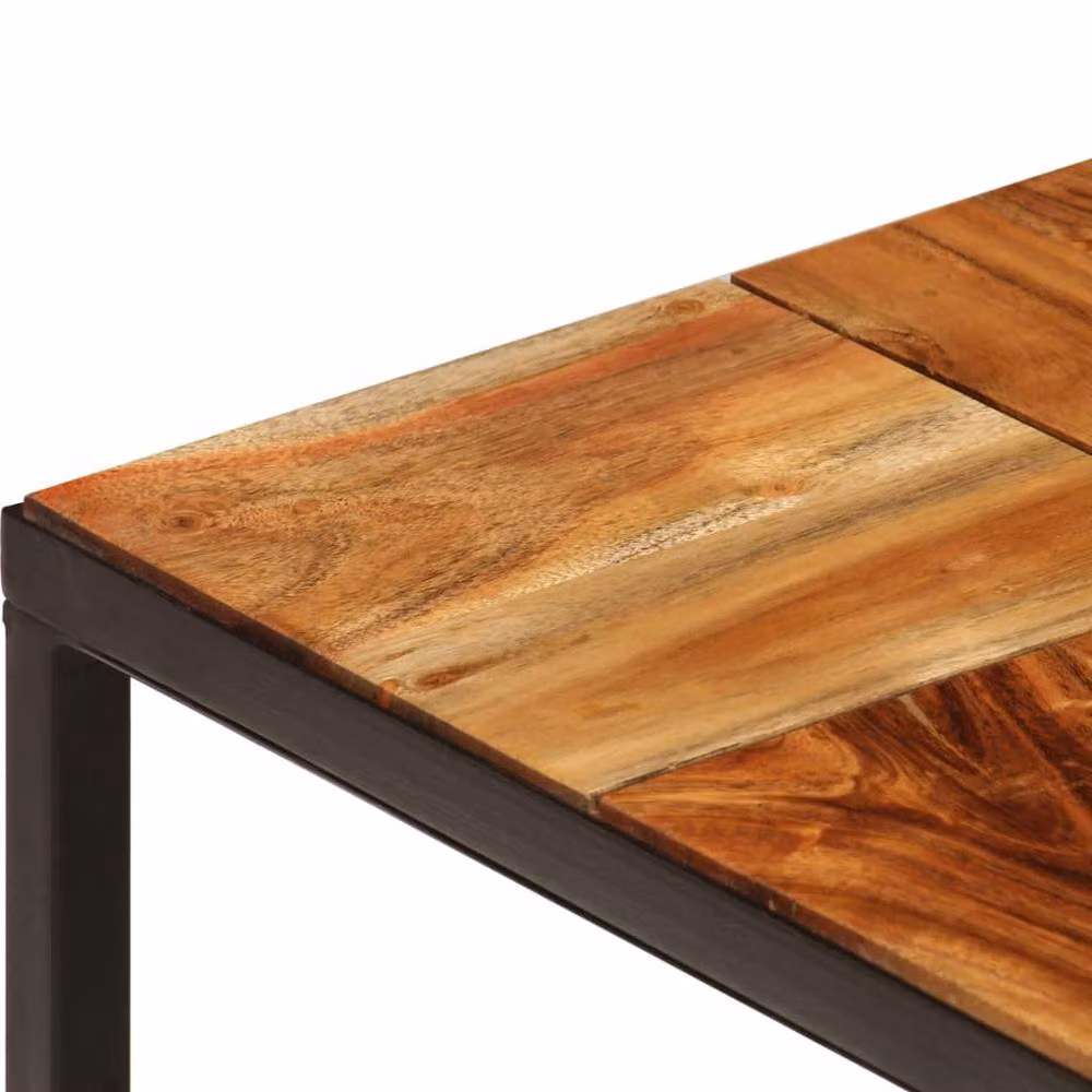 Berkfield Home Brown Acacia Wood and Steel Industrial Coffee Table W/D/H: 110 x 60 x 40 cm – 3
