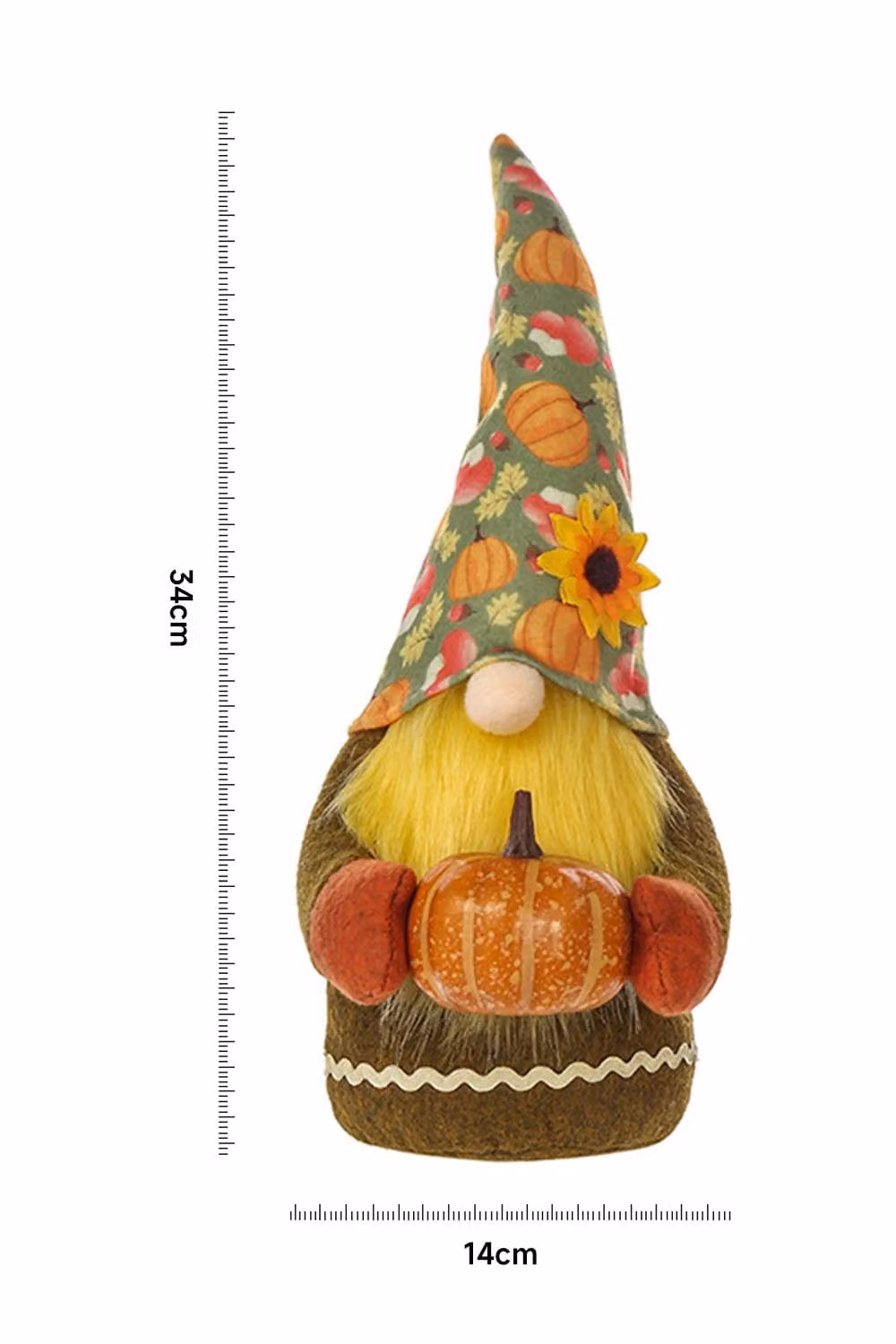 Garden Sanctuary Autumn Harvest Gnome Decoration, Multicolour Scandinavian Tabletop Ornament – 2