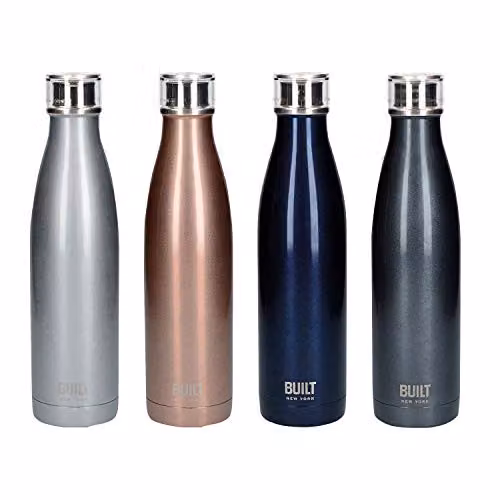 BUILT New York Perfect Seal Leakproof Stainless Steel Water Bottle, 450 ml, Gold – 6