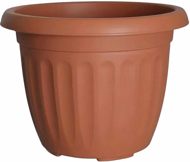 Kelvenix Round Athens Planter Tub in Brown, Diameter: 30 cm