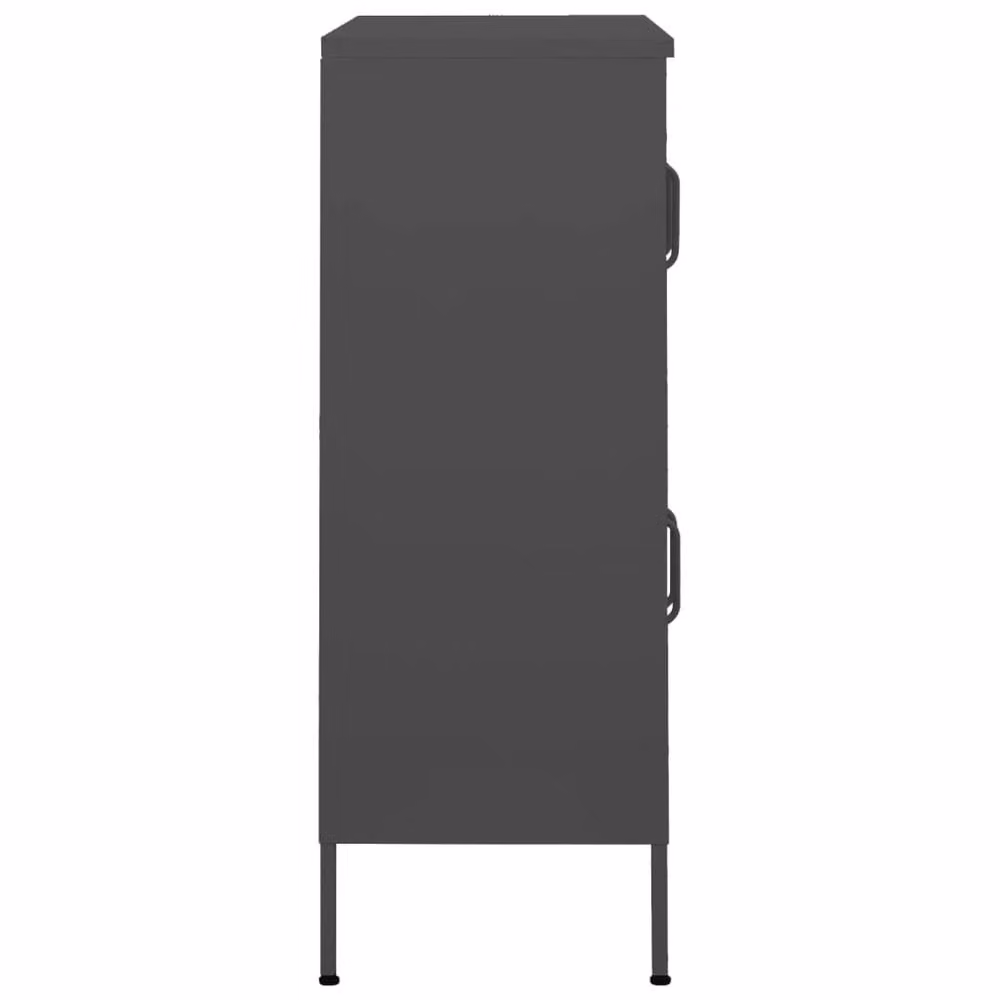 Berkfield Home Freestanding Steel Storage Cabinet in Anthracite Grey, W/D/H: 80 x 35 x 101.5 cm – 2
