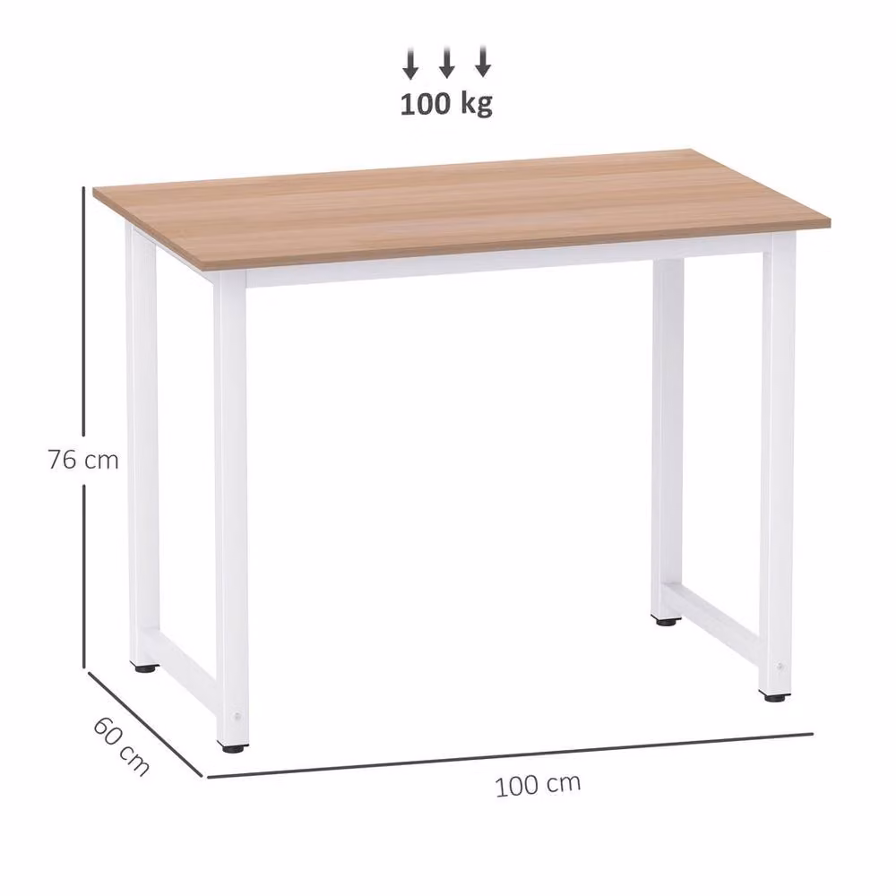 EONLION White Computer Desk for Home Office, W/D/H: 100 x 60 x 76 cm – 2