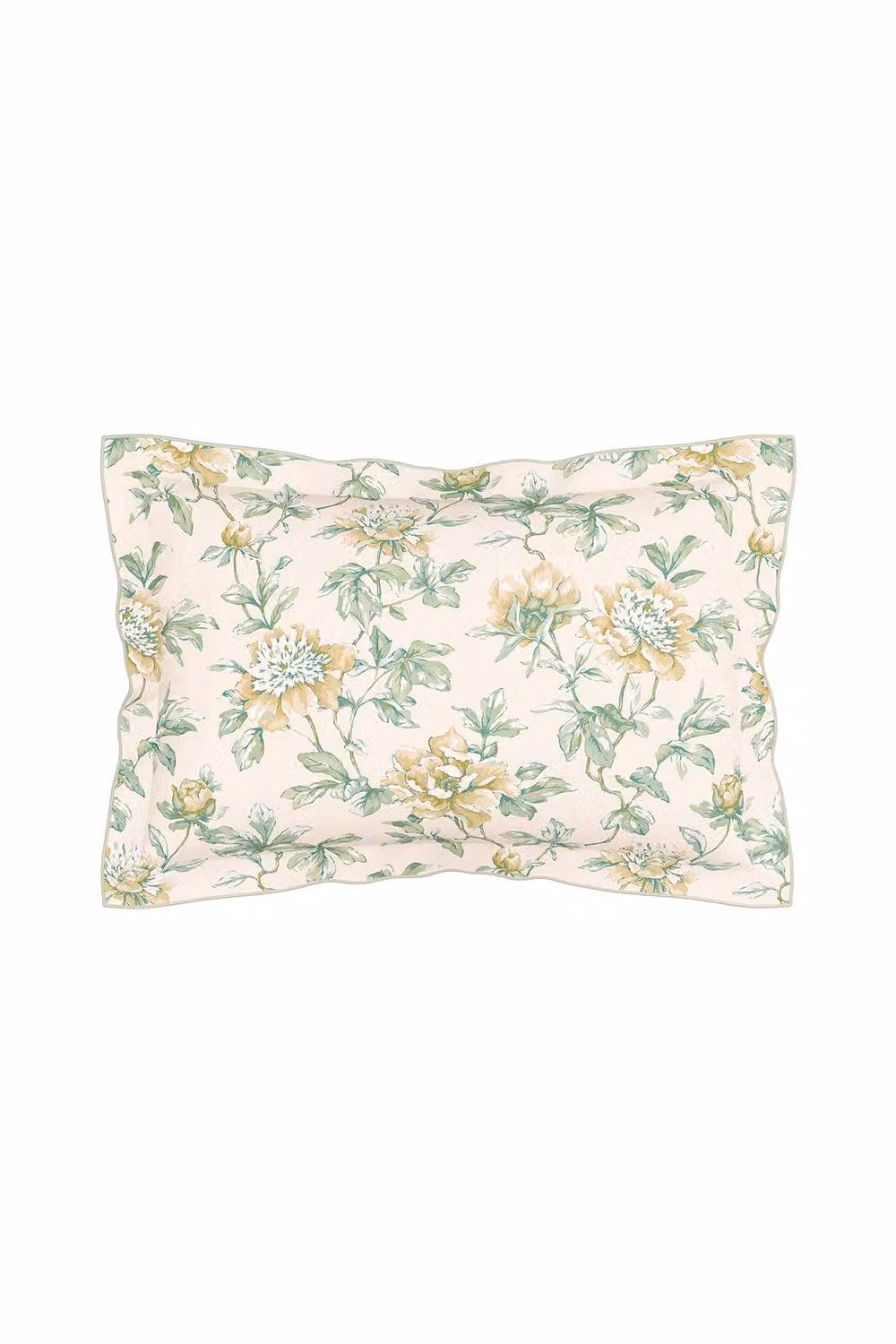 V&A Peony Blossom Floral Cotton Duvet Cover Set in Green and Multicolour, W: 180 cm, L: 200 cm – 2