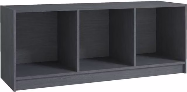 Berkfield Home Grey Solid Pinewood TV Cabinet W: 104 cm, D: 33 cm, H: 41 cm