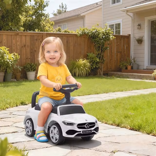 AIYAPLAY Mercedes Benz Ride On Car for 18-36 Months, White