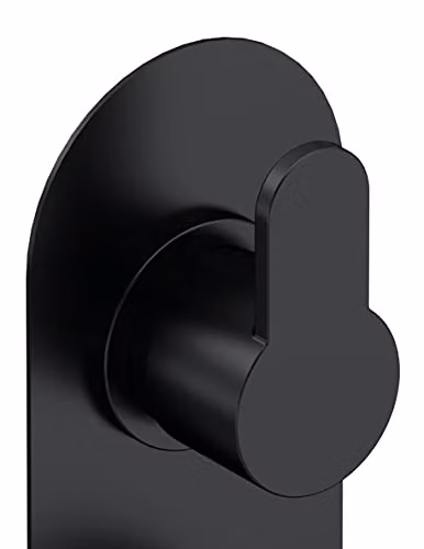 nuie Arvan ARV4TR02 Modern Matt Black Concealed Round Triple Thermostatic Shower Valve with 280mm Shower Head – 2