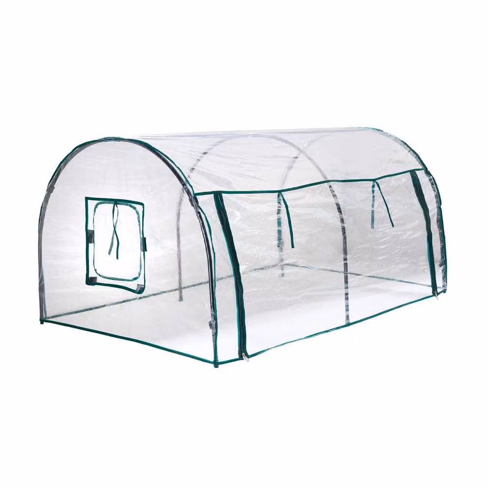 Gainsborough Mini Garden Growhouse with PVC Cover and Steel Frame in Green and Transparent, W/D/H: 120 x 80 x 60 cm – 2