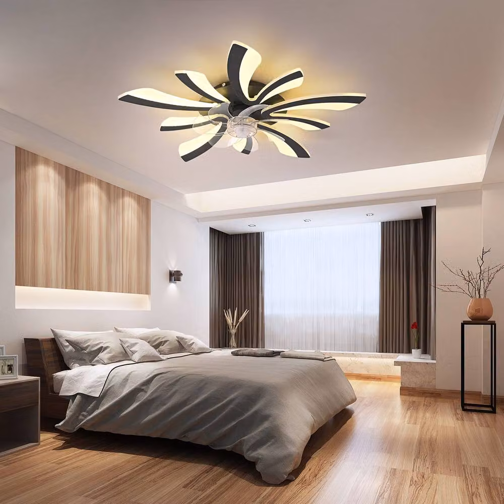 NIVOR Dimmable LED Ceiling Fan with Light, 6-Speed Reversible Motor and Remote/App Control, Black – 5