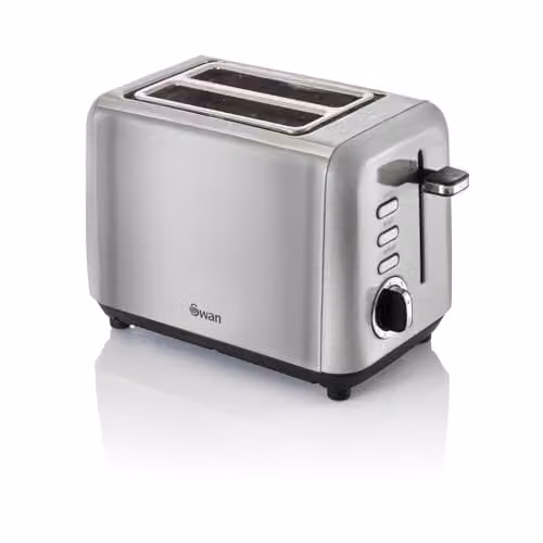 Swan Townhouse 2 Slice Stainless Steel Toaster in Grey or Silver