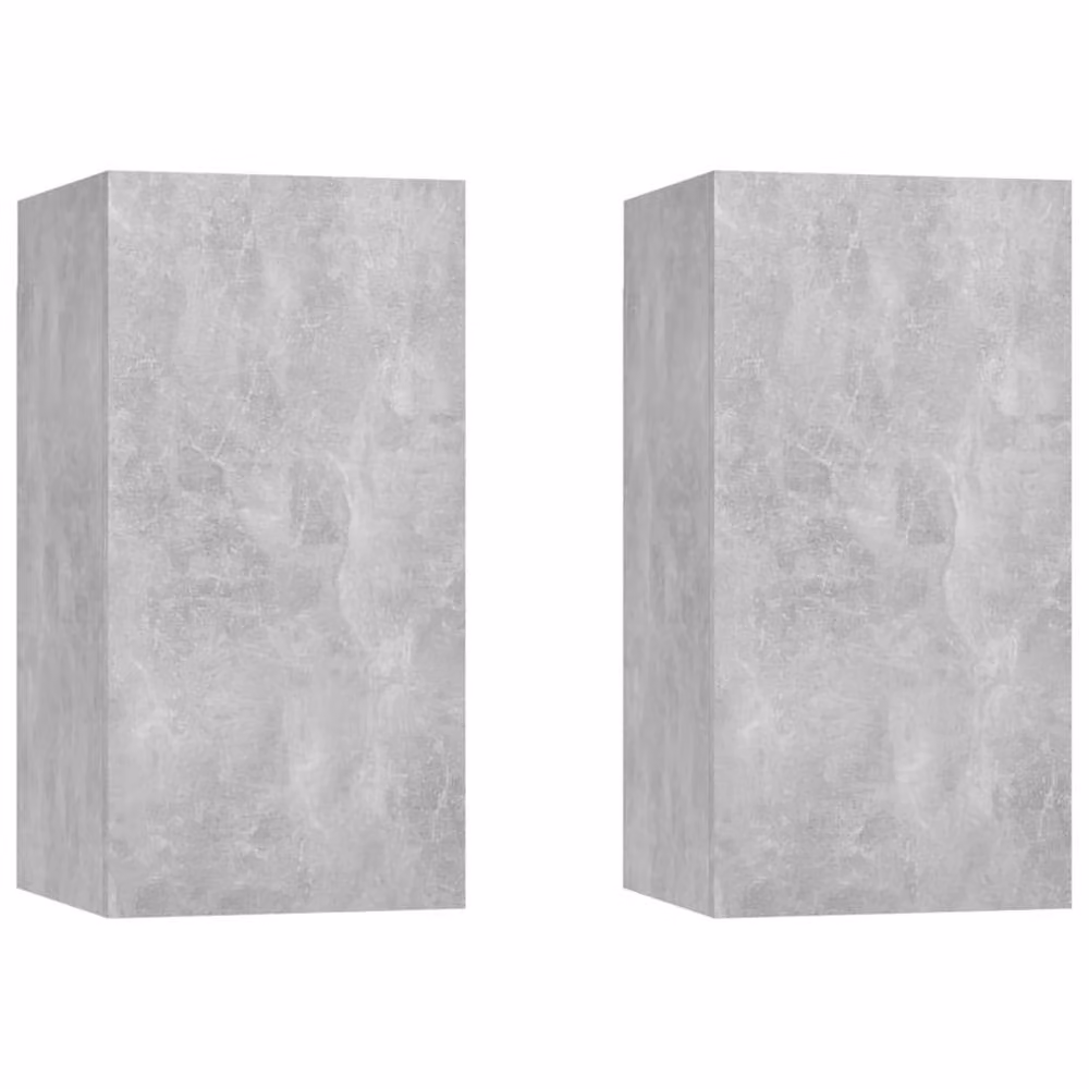 Berkfield Home 2-Piece TV Cabinets in Concrete Grey, Engineered Wood, W/D/H: 30.5 x 30 x 60 cm – 2