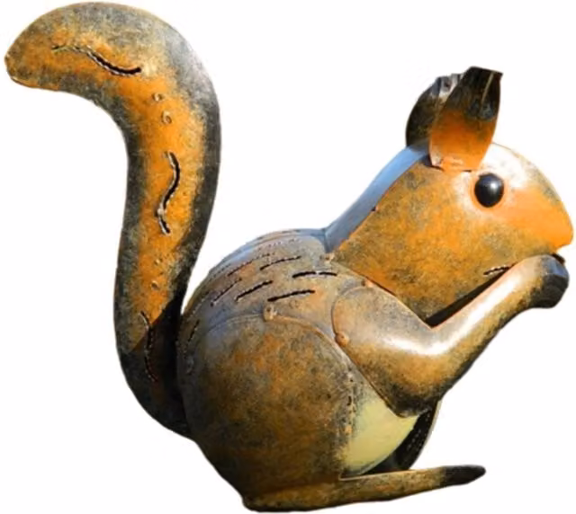 On Trade Winds Brown Metal Squirrel Standing Tea Light Holder