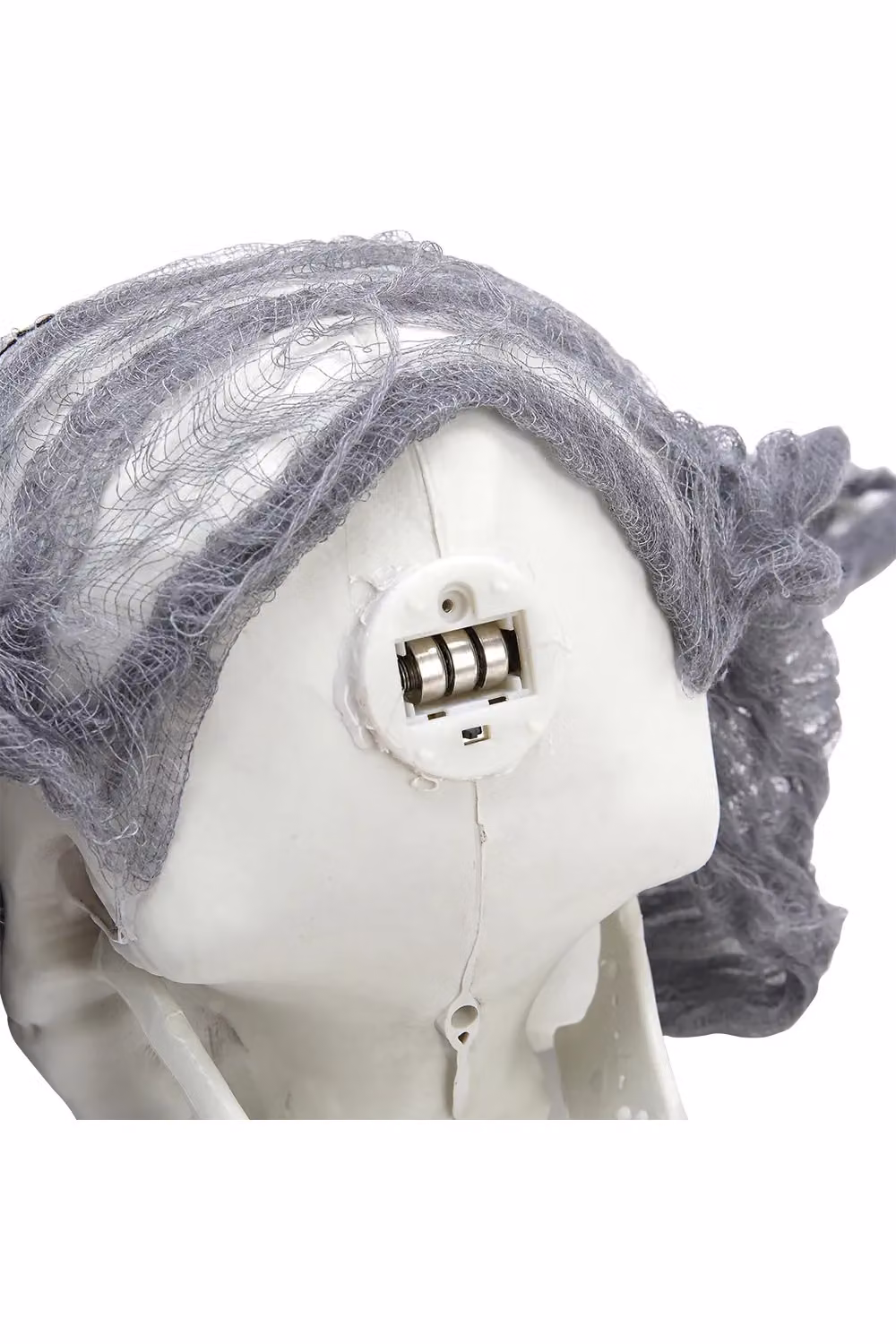 Living and Home Halloween Light-Up Flashing Skull Decoration with Bandana in Grey – 3
