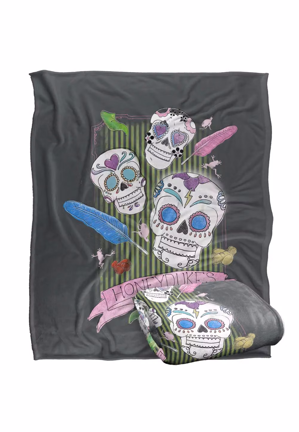 LOGOVISION Harry Potter Honeydukes Sugar Skulls Super Soft Fleece Throw Blanket, Multicolour, W/D/H: 152 x 127 x 1 cm – 2