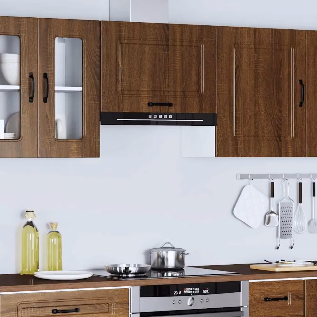 Berkfield Home Kalmar Kitchen Wall Cabinet in Brown Oak Engineered Wood – 3