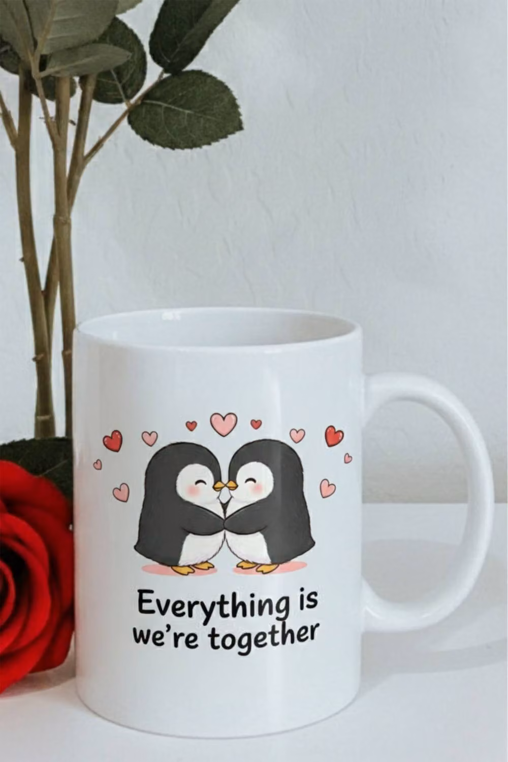 Dyzi White Ceramic Valentine's Day Mug for Adults – 4