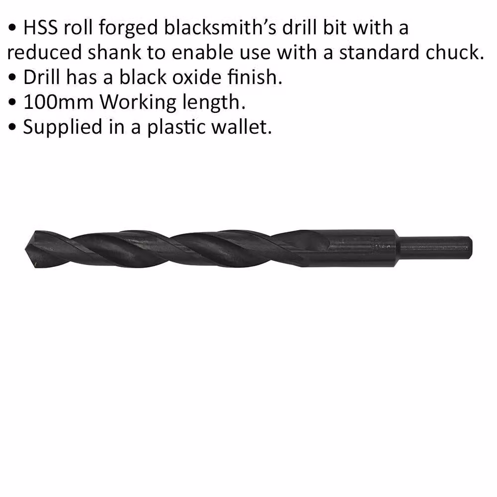 Loops HSS Roll Forged Blacksmith Twist Drill Bit, Black, 13 x 15 mm – 2