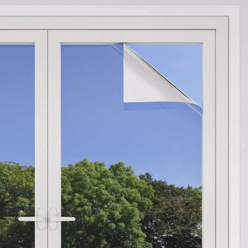Berkfield Home Solar Films 5 Piece Silver PVC Static Reflective Effect Window Film – 2