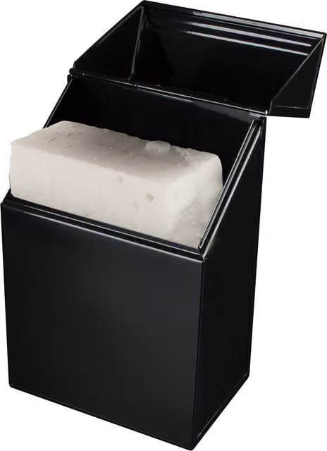 Valiant Metal Firelighter and Pellet Storage Box with Lid, Black