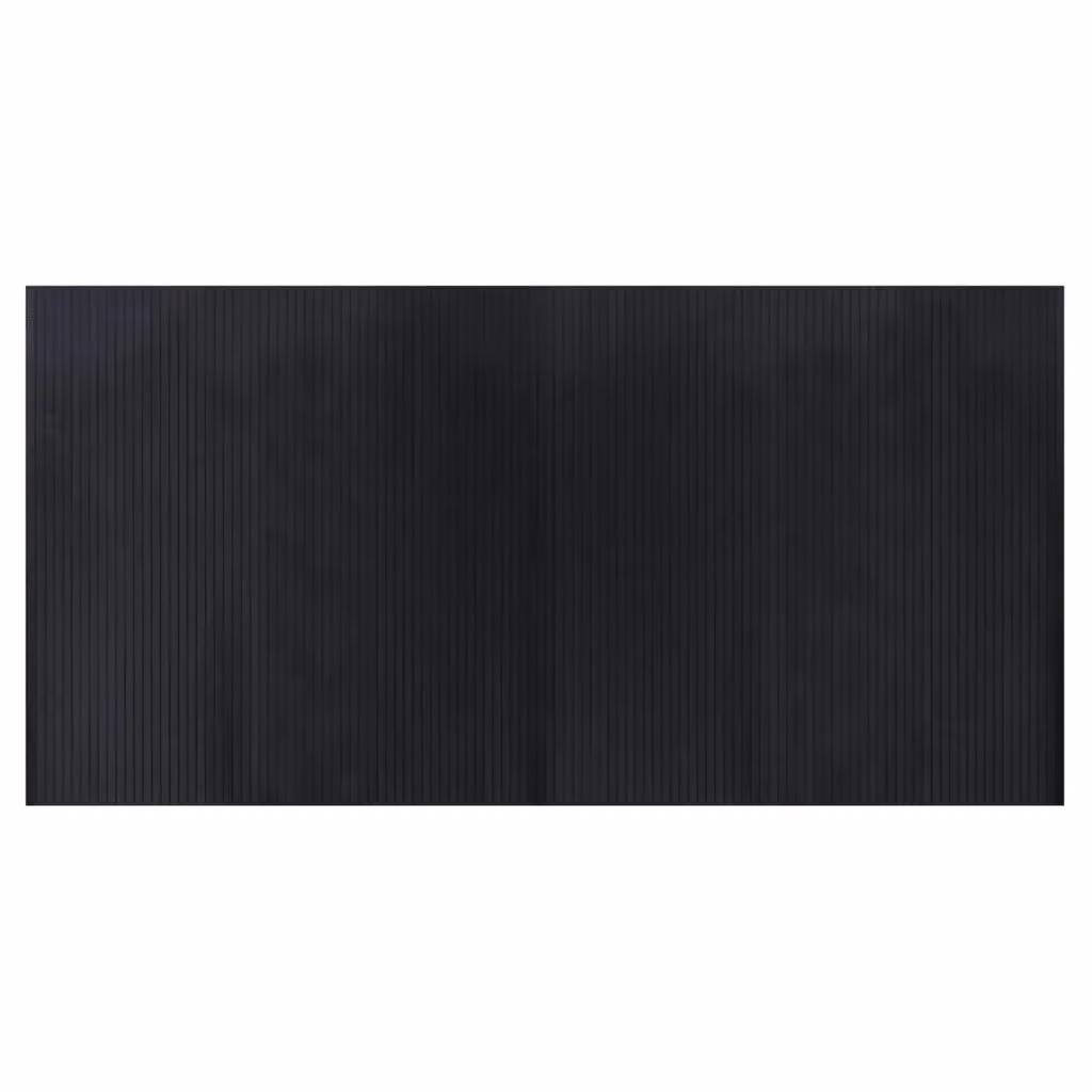 Berkfield Home Rectangular Bamboo Rug in Black, W: 100 cm, L: 200 cm – 2