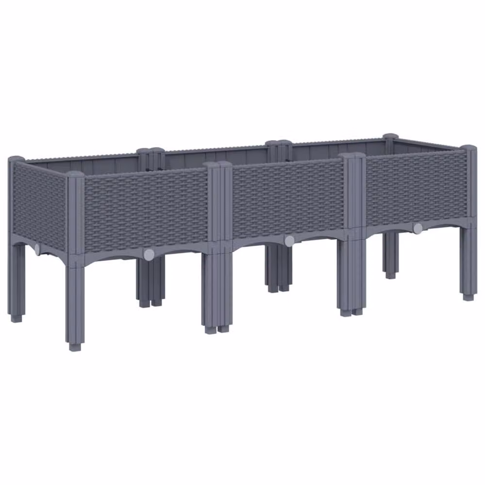 Berkfield Home Garden Planter with Legs in Blue and Grey, W/D/H: 120 x 40 x 42 cm – 2