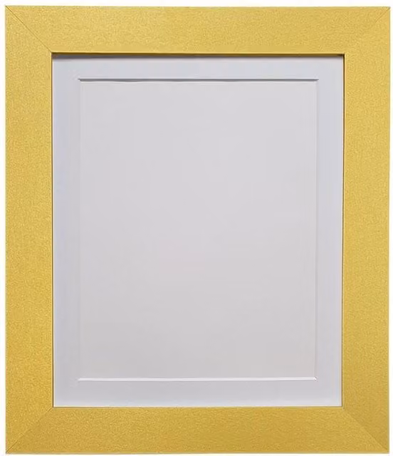 Frames & Mirrors 4U Metro Gold Rectangular Picture Frame with White Mount, 40 x 50 cm