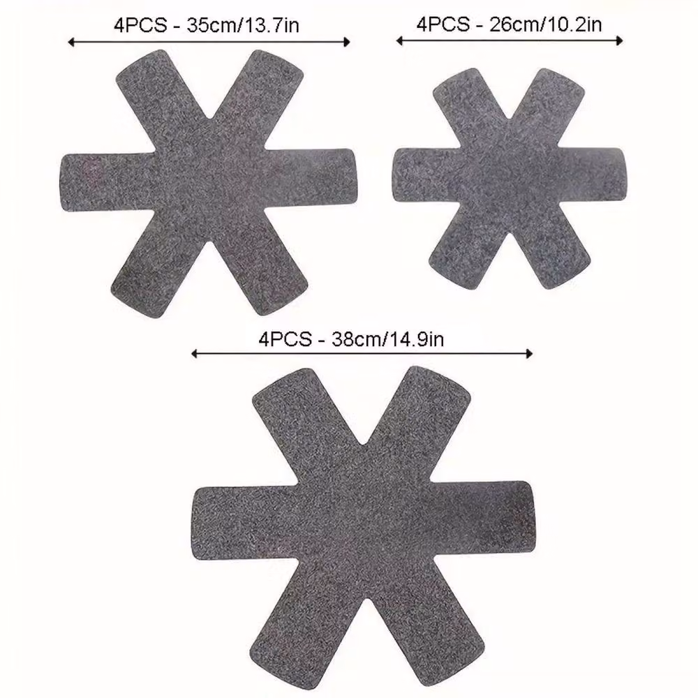SPETLEK 12-Pack Grey Felt Pan and Pot Protectors for Anti-Scratch Surface Protection – 2